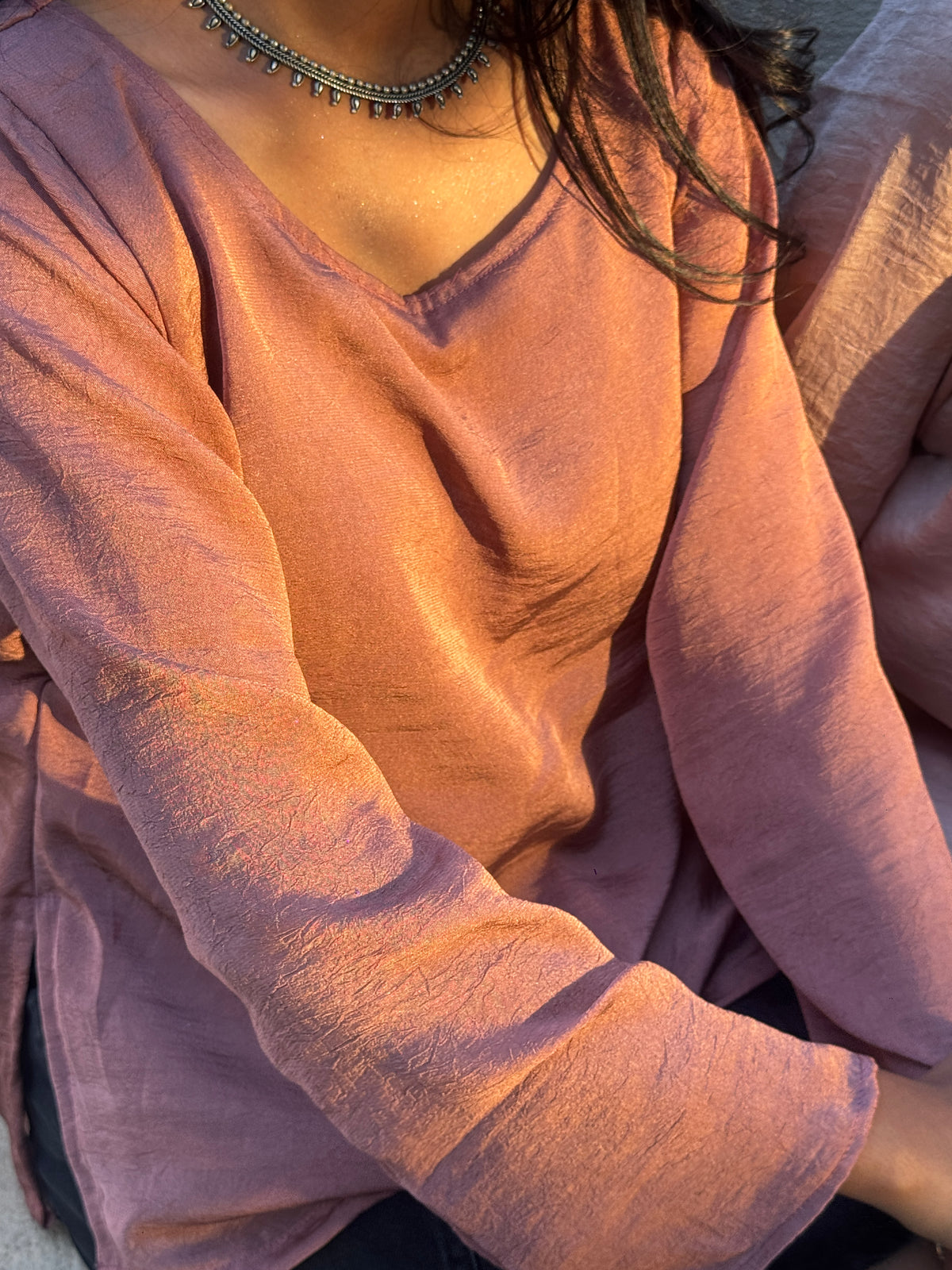Mauve Pink Boxy Kurta